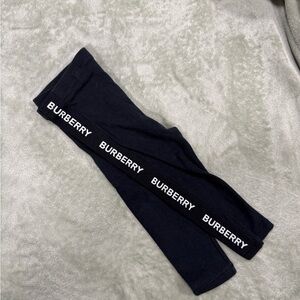 Burberry Kids Black Logo Leggings
